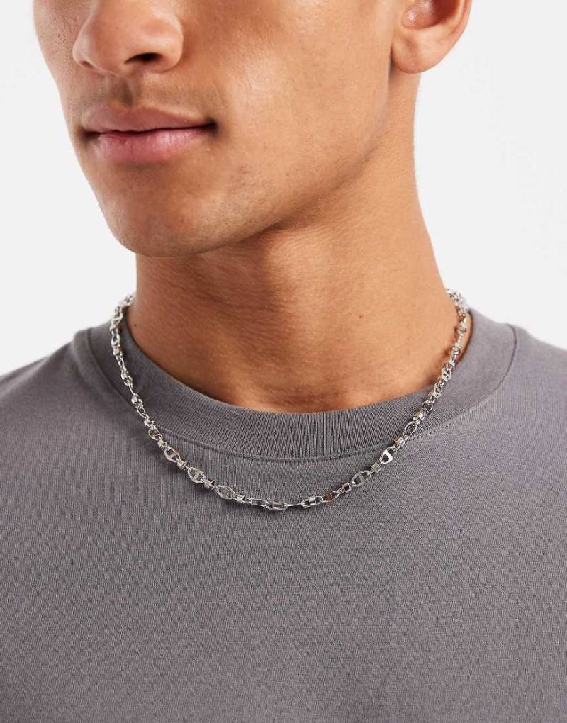 ASOS DESIGN - Marina - Feine Halskette aus wasserfestem Edelstahl in Silberoptik von ASOS DESIGN