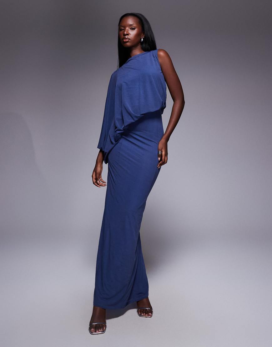 ASOS DESIGN - Maxikleid in Blau mit drapiertem Oberteil ASOS DESIGN - Maxikleid in Blau mit drapiertem Oberteil von ASOS DESIGN
