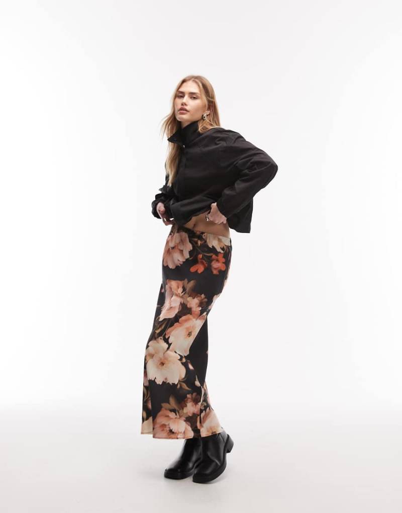 ASOS DESIGN - Maxirock mit asymmetrischem Schnitt und Blumenmuster-Bunt von ASOS DESIGN