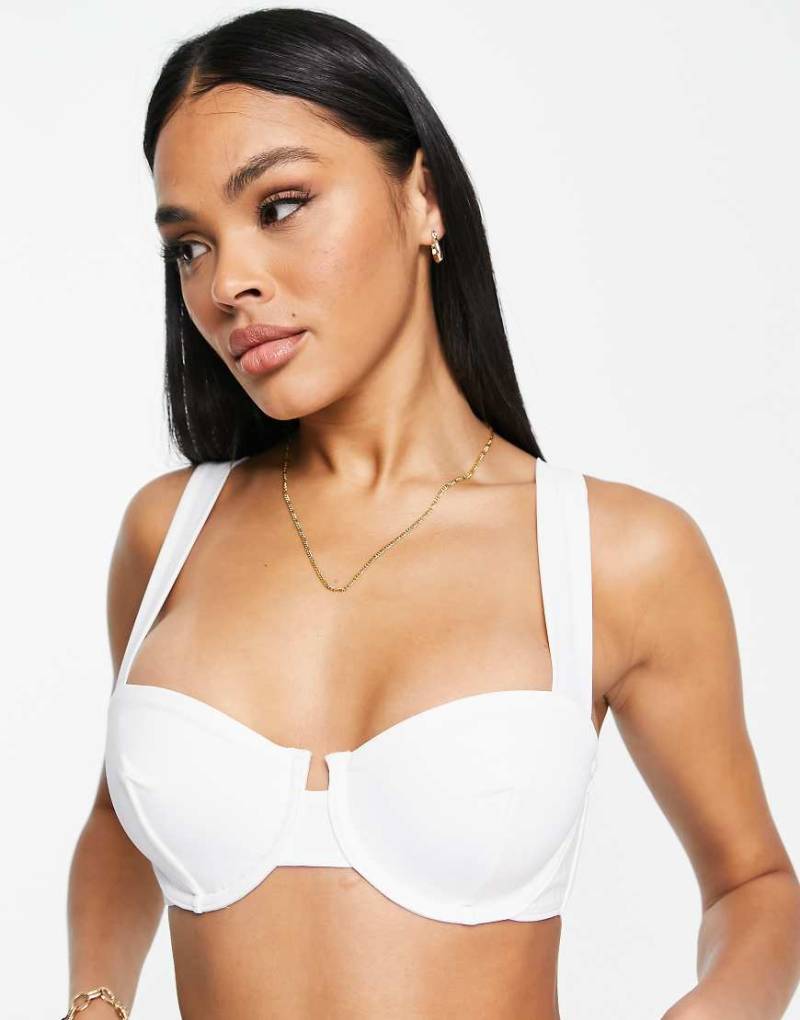 ASOS DESIGN - Maya - Mix and Match - Bügel-Bikinioberteil in Weiß von ASOS DESIGN