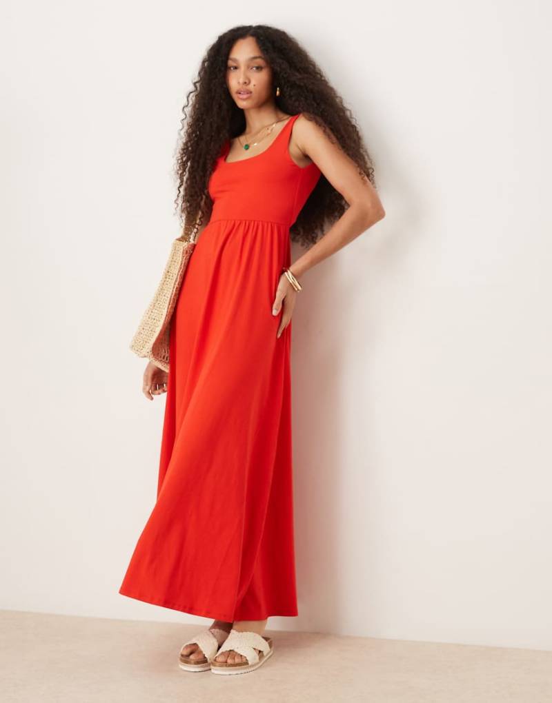 ASOS DESIGN - Maxi-Sommerkleid in Rot von ASOS DESIGN