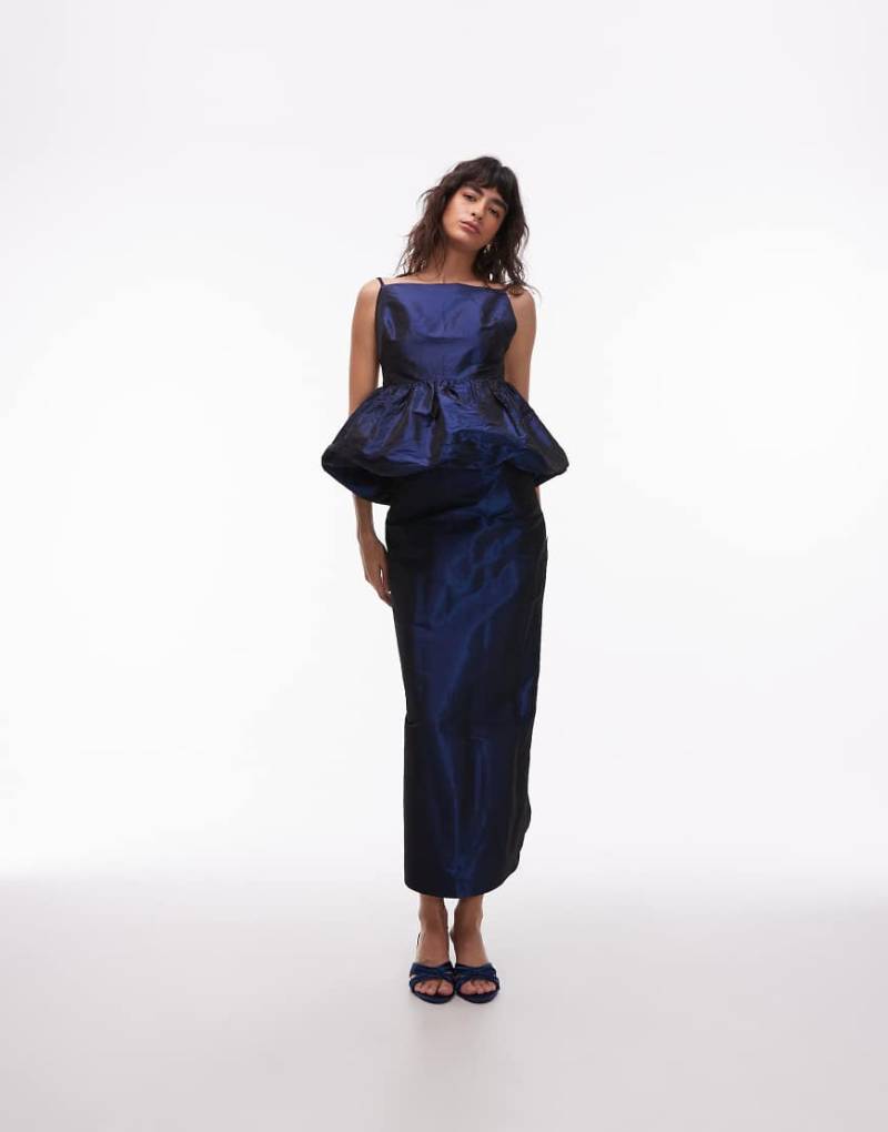 ASOS DESIGN - Midaxi-Bleistiftrock in Marineblau von ASOS DESIGN