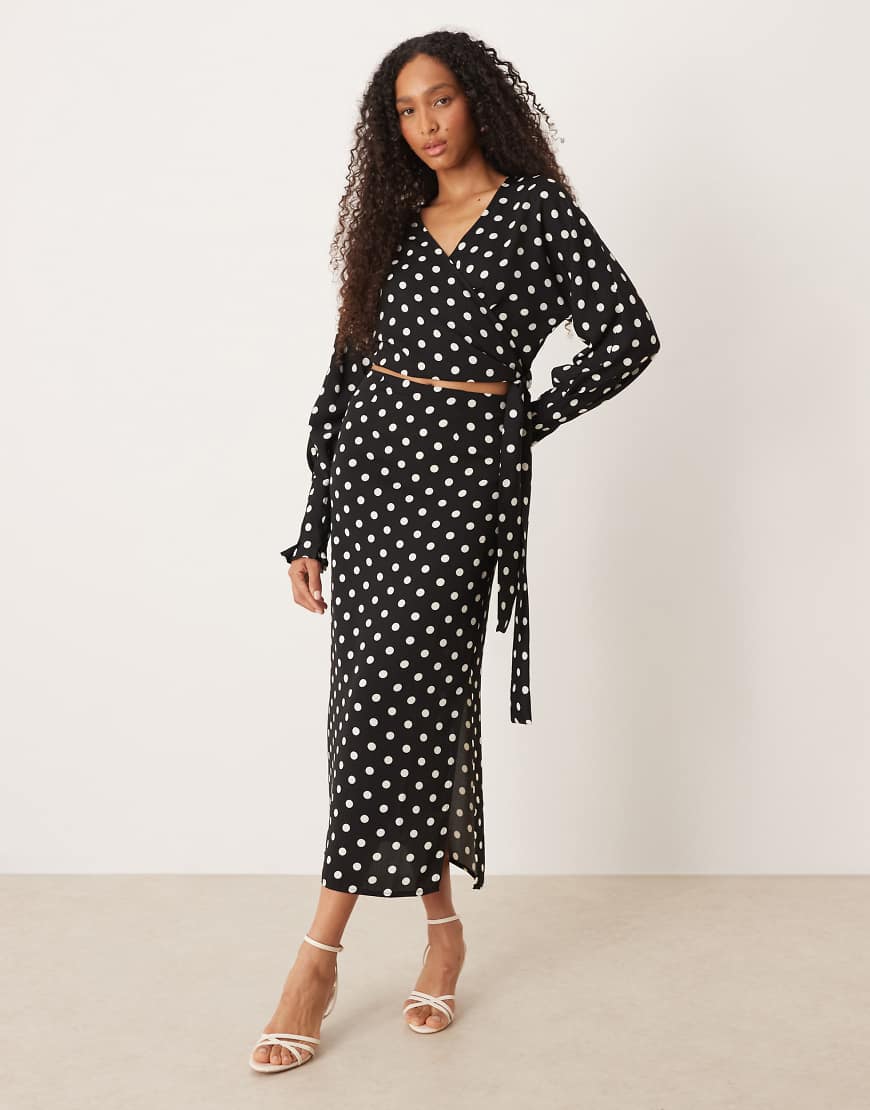 ASOS DESIGN - Midirock mit Polka Dots, Kombiteil-Bunt von ASOS DESIGN