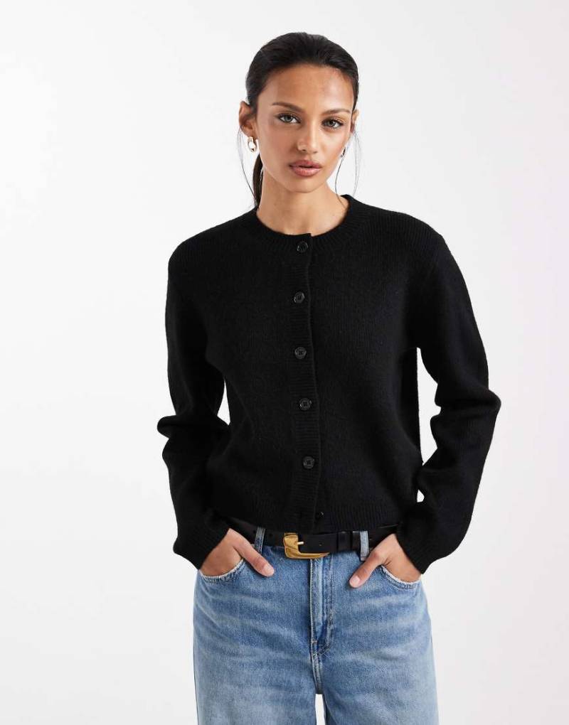 ASOS DESIGN - Mikro-Strickjacke in Schwarz, Kombiteil von ASOS DESIGN