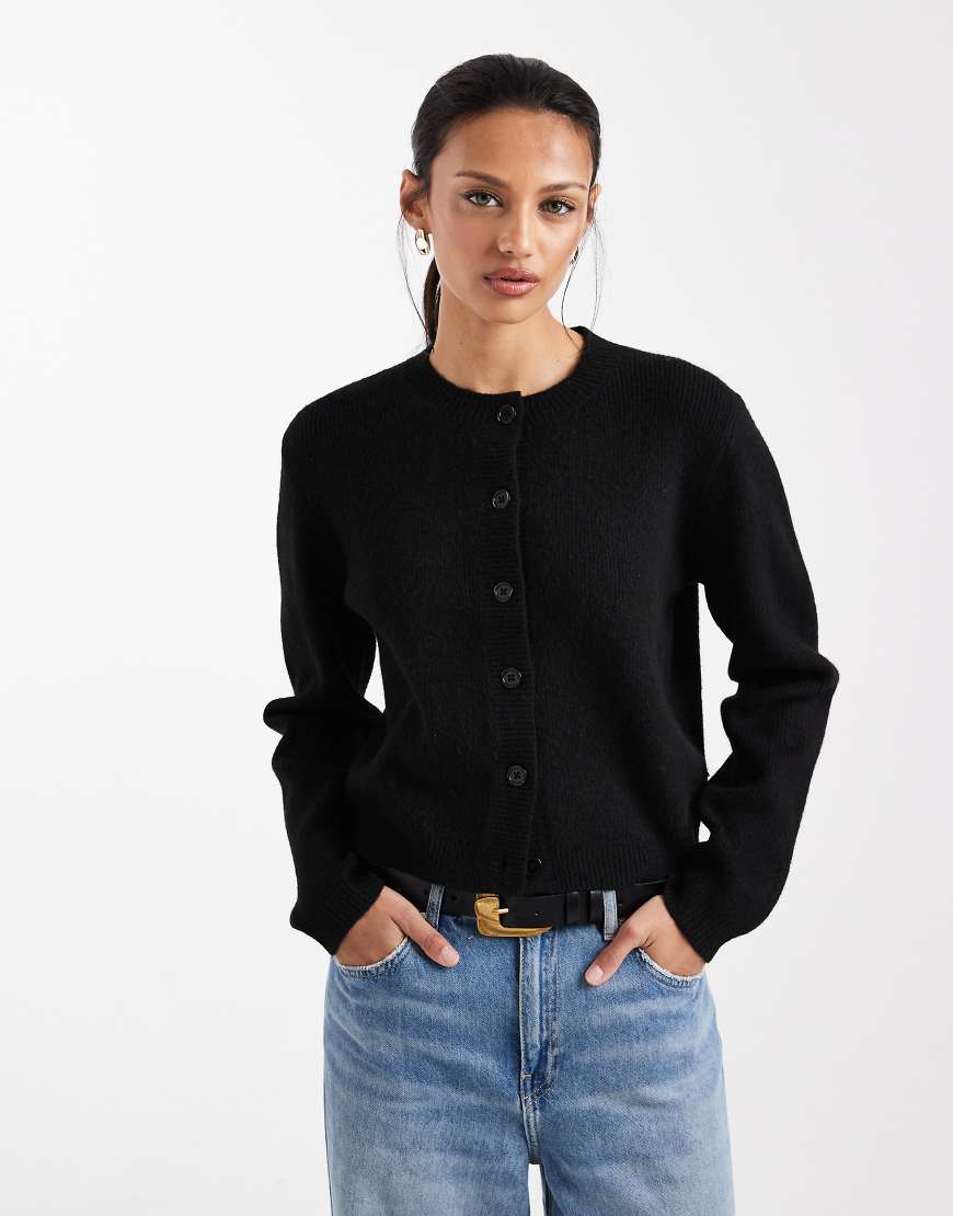 ASOS DESIGN - Mikro-Strickjacke in Schwarz, Kombiteil von ASOS DESIGN