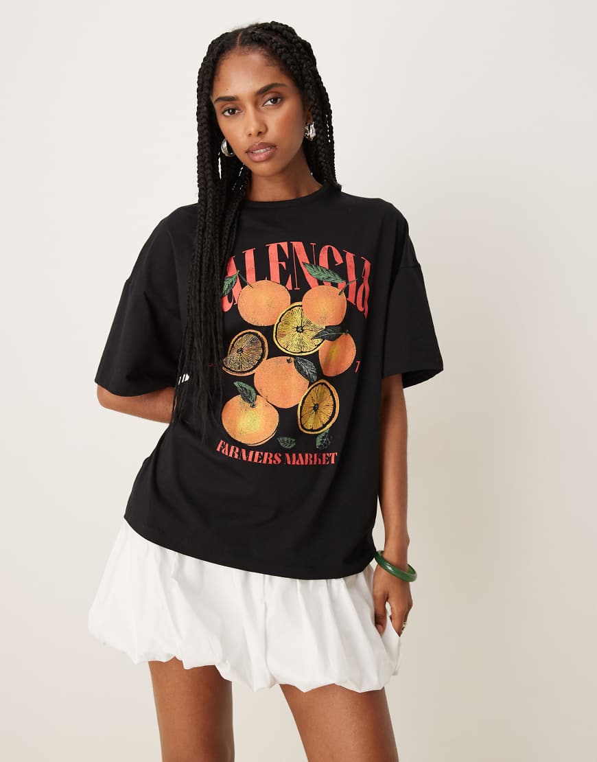 ASOS DESIGN - Mini-T-Shirt-Kleid mit Grafikprint und Ballonsaum-Bunt ASOS DESIGN - Mini-T-Shirt-Kleid mit Grafikprint und Ballonsaum-Bunt von ASOS DESIGN