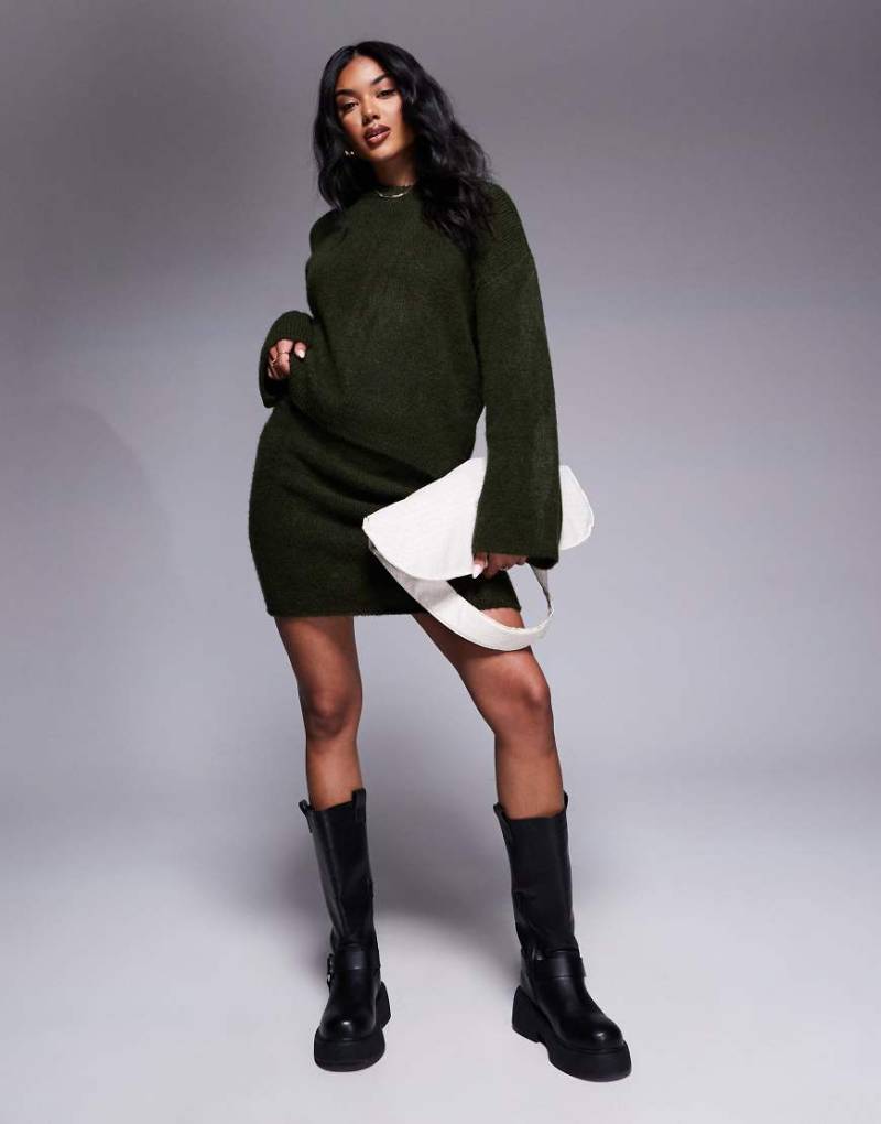 ASOS DESIGN - Minirock in Khaki, Kombiteil-Grün von ASOS DESIGN