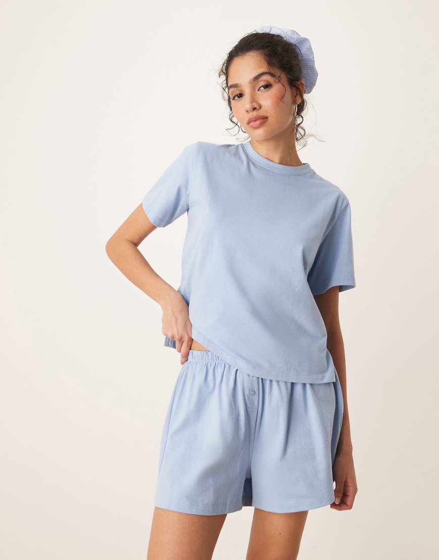 ASOS DESIGN - Mix & Match - Pyjama-Boxershorts in Blau von ASOS DESIGN