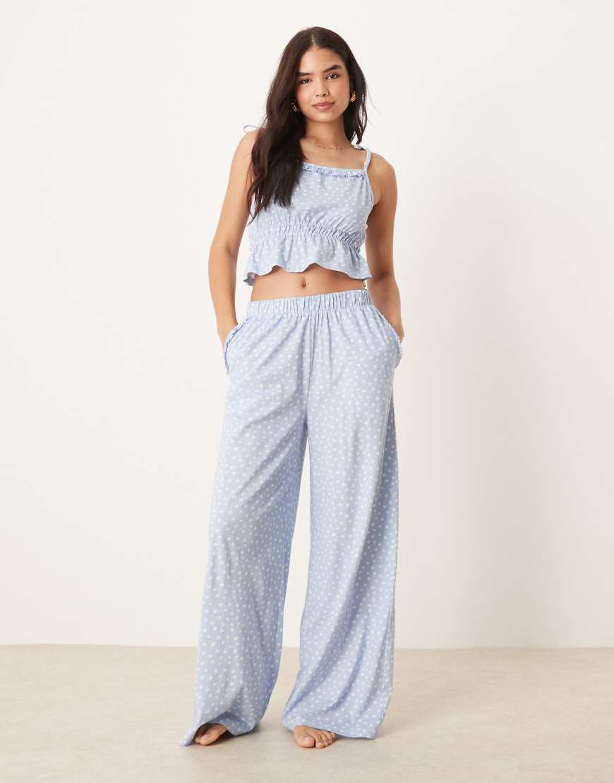 ASOS DESIGN - Mix & Match - Pyjamahose in Blau mit Gänseblümchenmuster ASOS DESIGN - Mix & Match - Pyjamahose in Blau mit Gänseblümchenmuster von ASOS DESIGN