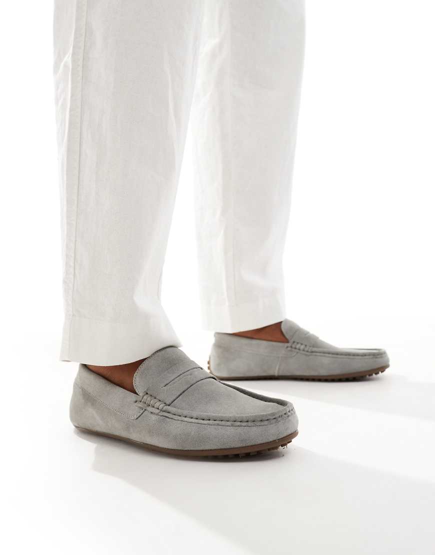 ASOS DESIGN - Mokassin-Schuhe aus Wildleder in Blau von ASOS DESIGN