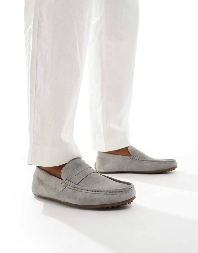 ASOS DESIGN - Mokassin-Schuhe aus Wildleder in Blau von ASOS DESIGN