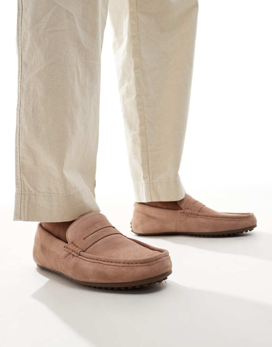 ASOS DESIGN - Mokassin-Schuhe aus Wildleder in Rosa ASOS DESIGN - Mokassin-Schuhe aus Wildleder in Rosa von ASOS DESIGN