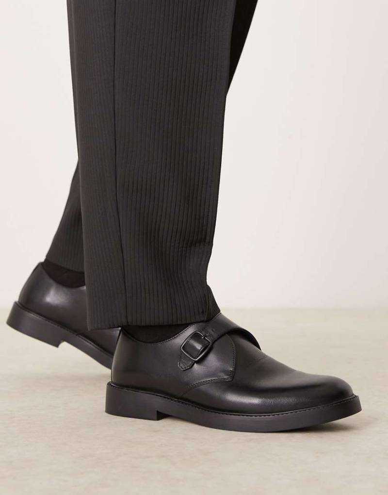 ASOS DESIGN - Monk-Schuhe aus Leder in Schwarz von ASOS DESIGN