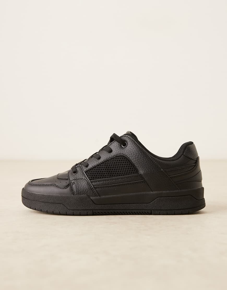 ASOS DESIGN - Multi-Panel-Sneaker in Schwarz von ASOS DESIGN