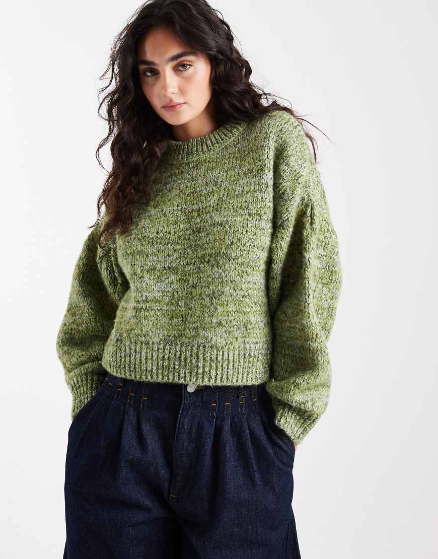 ASOS DESIGN - Multiply - Pullover in Grün und Blau mit Ärmeldetail-Bunt ASOS DESIGN - Multiply - Pullover in Grün und Blau mit Ärmeldetail-Bunt von ASOS DESIGN