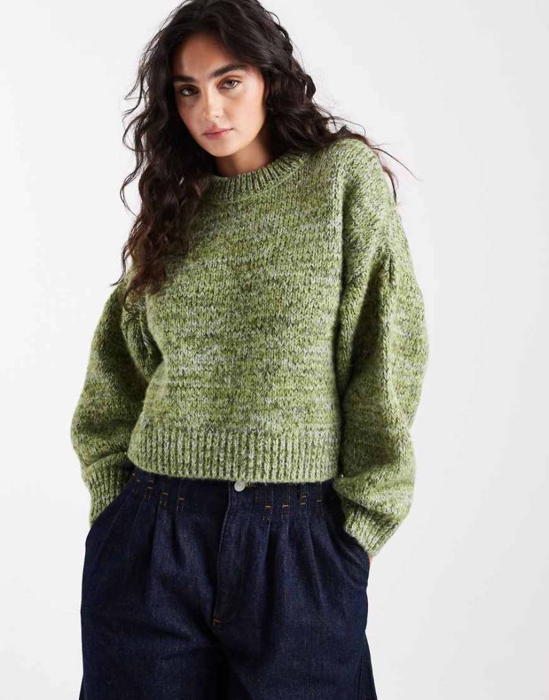 ASOS DESIGN - Multiply - Pullover in Grün und Blau mit Ärmeldetail-Bunt ASOS DESIGN - Multiply - Pullover in Grün und Blau mit Ärmeldetail-Bunt von ASOS DESIGN