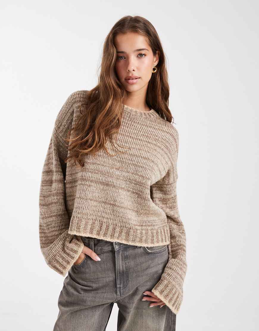 ASOS DESIGN - Multiply - Strickpullover in Beige-Neutral von ASOS DESIGN