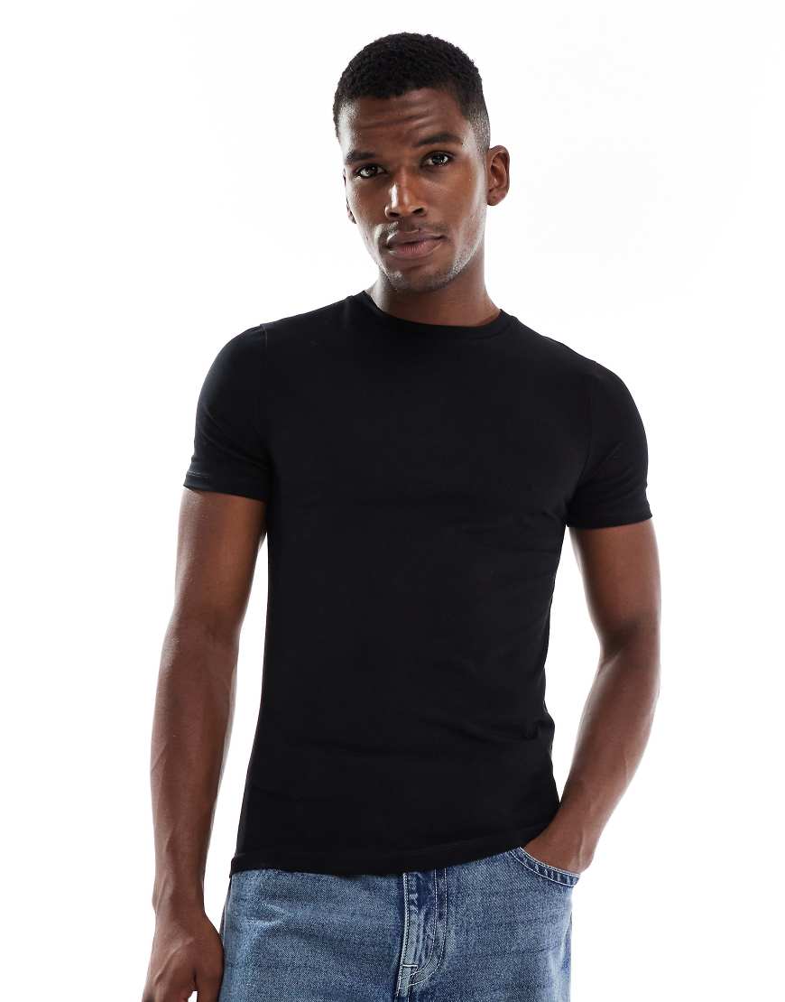 ASOS DESIGN - Muskel-T-Shirt in Schwarz von ASOS DESIGN