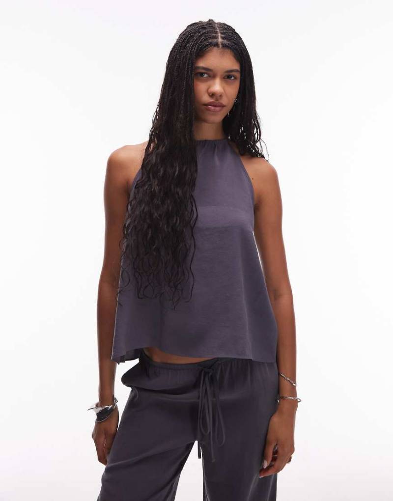 ASOS DESIGN - Neckholder-Oberteil aus Modal in Grau von ASOS DESIGN