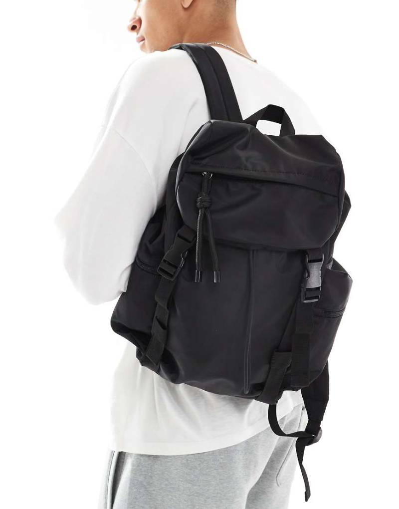 ASOS DESIGN - Nylon-Rucksack in Schwarz von ASOS DESIGN