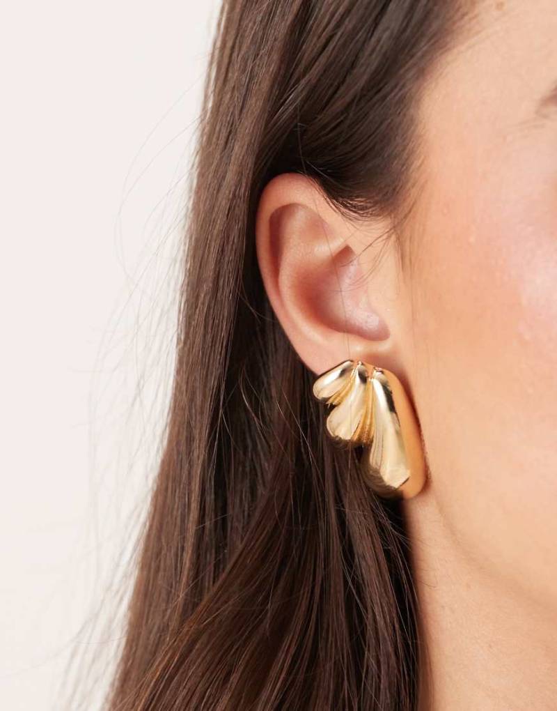 ASOS DESIGN - Ohrstecker in goldfarbenem Blasendesign von ASOS DESIGN