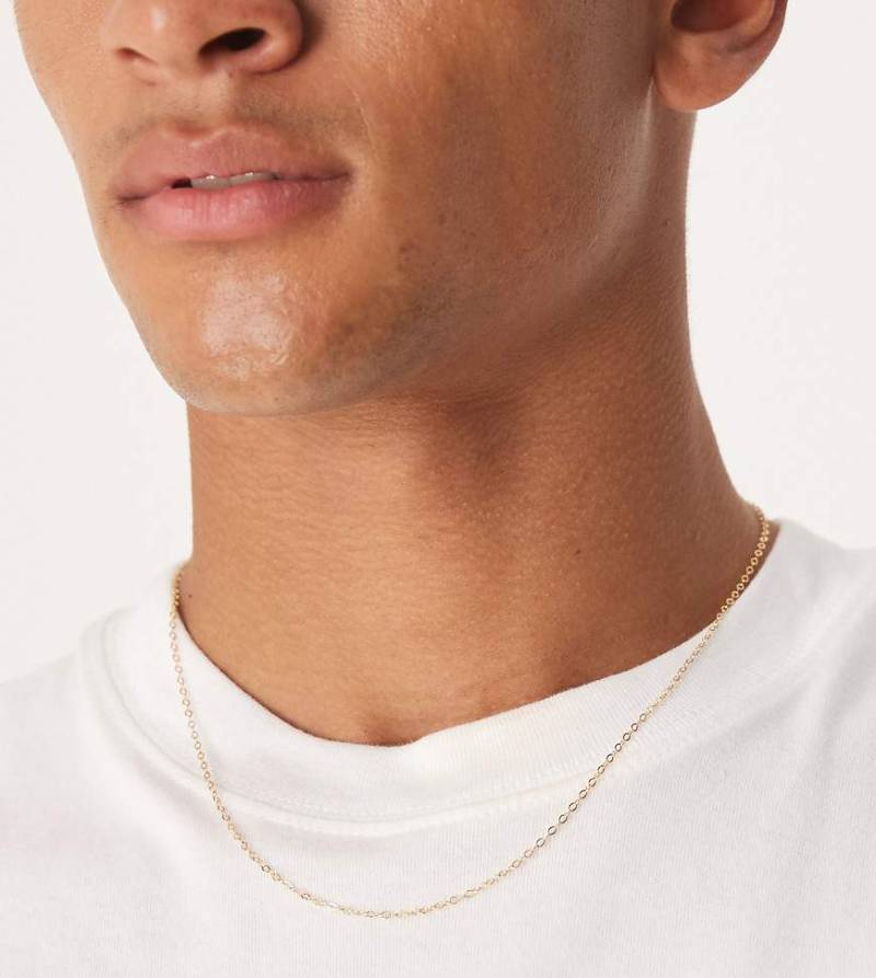 ASOS DESIGN - Ovale Halskette aus Sterlingsilber-Goldfarben von ASOS DESIGN