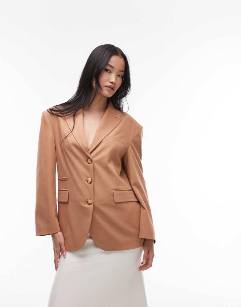 ASOS DESIGN - Oversize-Blazer in Kamelbraun, Kombiteil von ASOS DESIGN