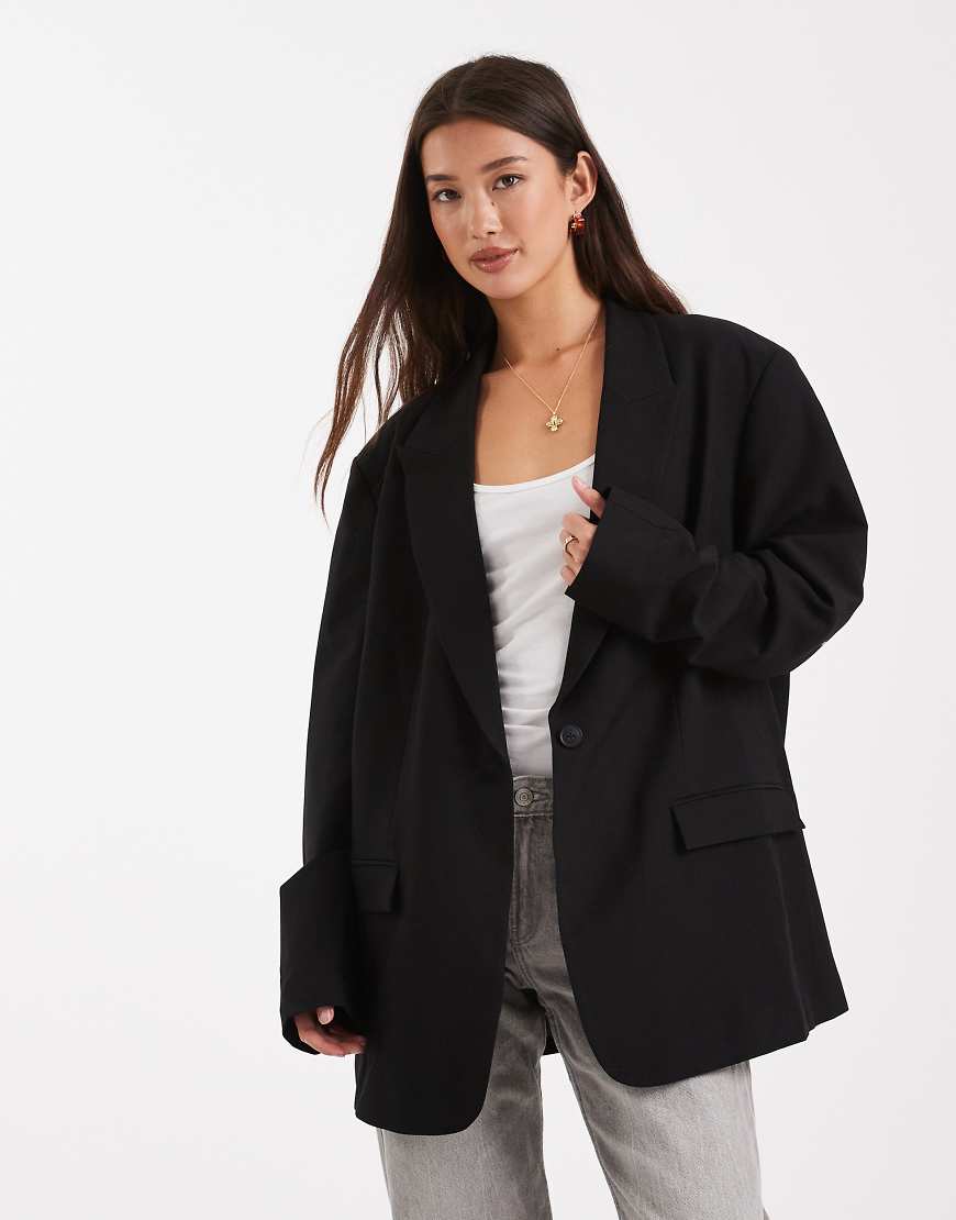 ASOS DESIGN - Eleganter Oversize-Blazer in Schwarz von ASOS DESIGN