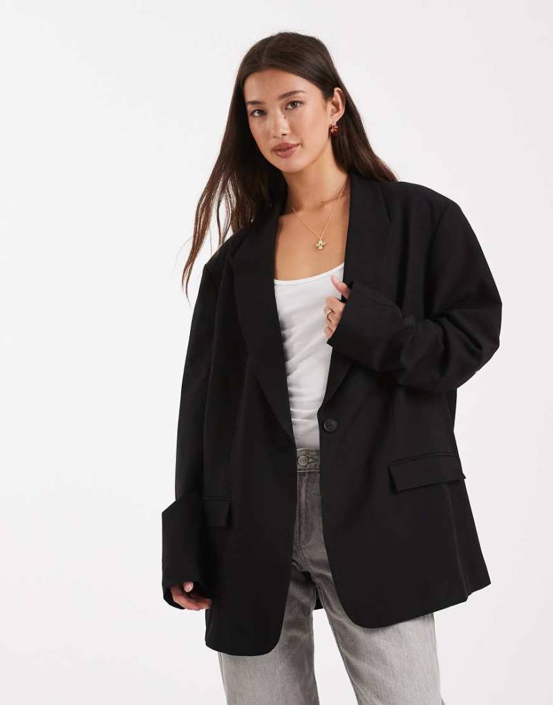 ASOS DESIGN - Eleganter Oversize-Blazer in Schwarz von ASOS DESIGN