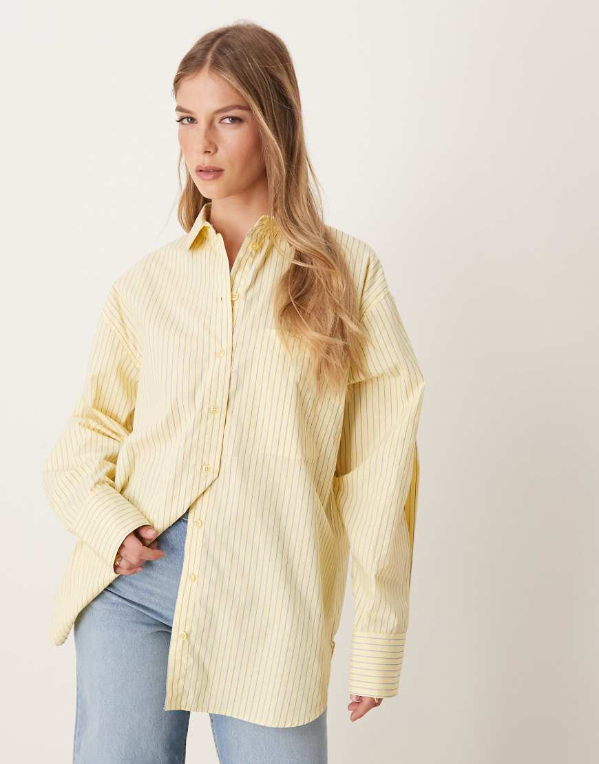 ASOS DESIGN - Oversize-Hemd in Gelb mit Streifen ASOS DESIGN - Oversize-Hemd in Gelb mit Streifen von ASOS DESIGN