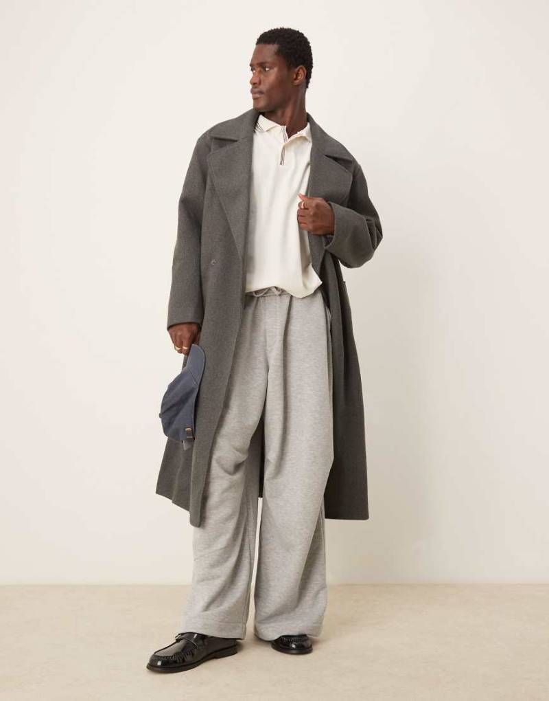 ASOS DESIGN - Oversize-Jogginghose in Grau meliert im Utility-Stil von ASOS DESIGN