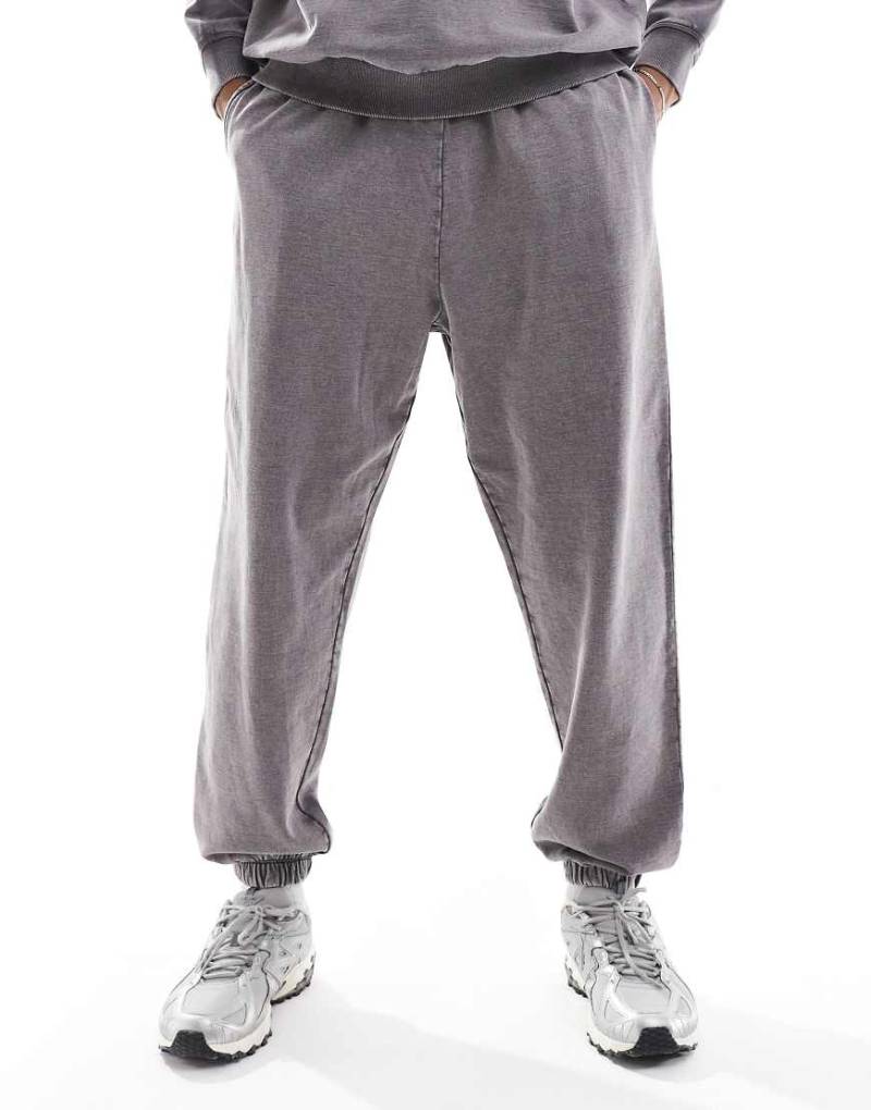ASOS DESIGN - Oversize-Jogginghose in verwaschenem Grau, Kombiteil von ASOS DESIGN