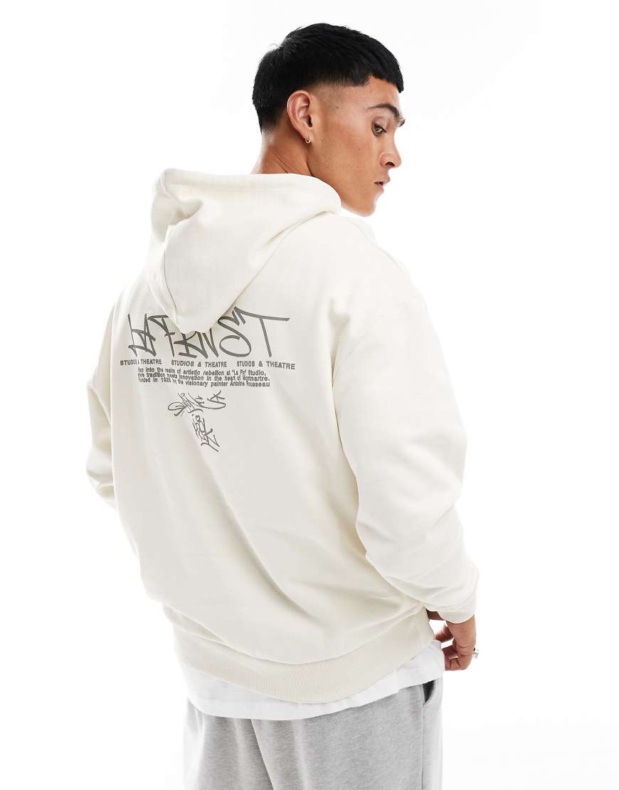 ASOS DESIGN - Oversize-Kapuzenpullover in Beige mit Graffiti-Prints-Neutral ASOS DESIGN - Oversize-Kapuzenpullover in Beige mit Graffiti-Prints-Neutral von ASOS DESIGN