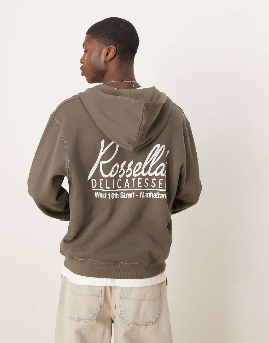 ASOS DESIGN - Oversize-Kapuzenpullover in Khaki mit Schriftzug am Rücken-Grün ASOS DESIGN - Oversize-Kapuzenpullover in Khaki mit Schriftzug am Rücken-Grün von ASOS DESIGN