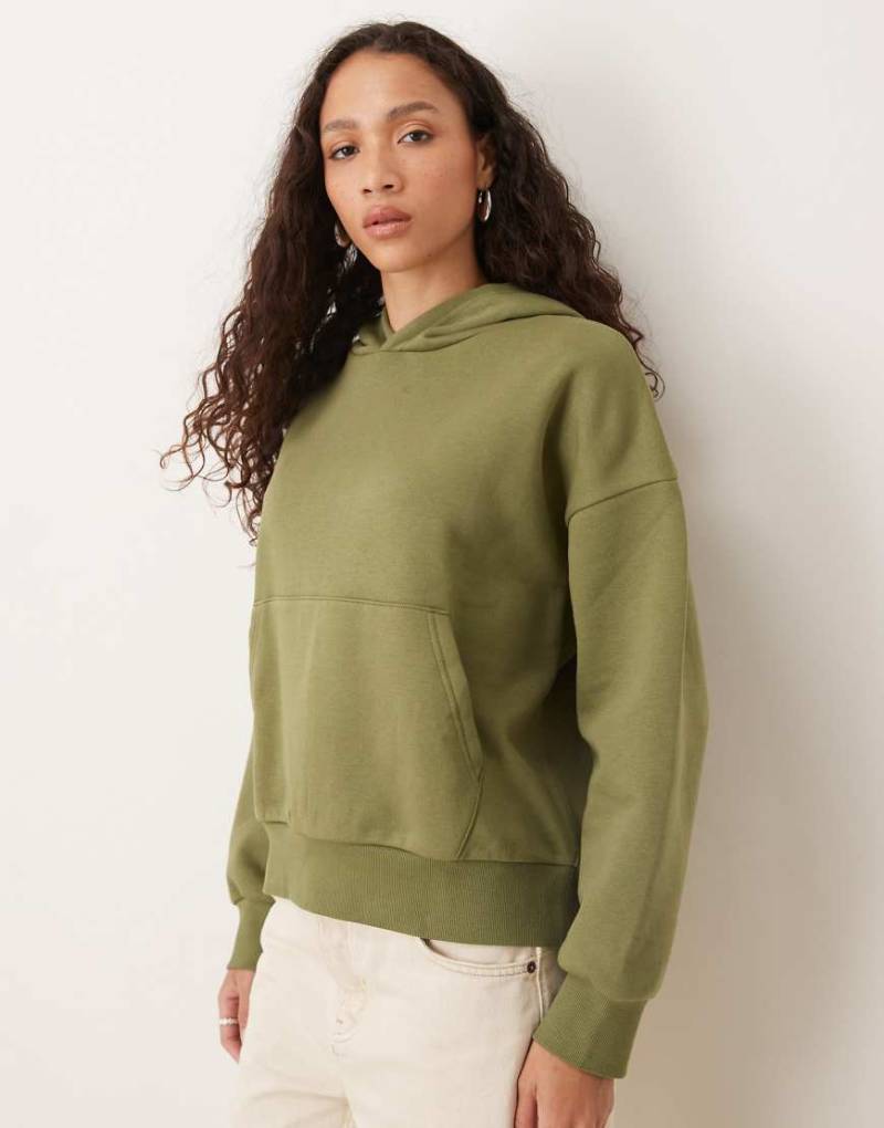 ASOS DESIGN - Oversize-Kapuzenpullover in Khaki mit weicher Innenseite-Grün von ASOS DESIGN