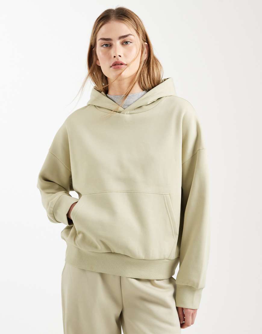 ASOS DESIGN - Oversize-Kapuzenpullover in Olivgrün mit weicher Innenseite von ASOS DESIGN
