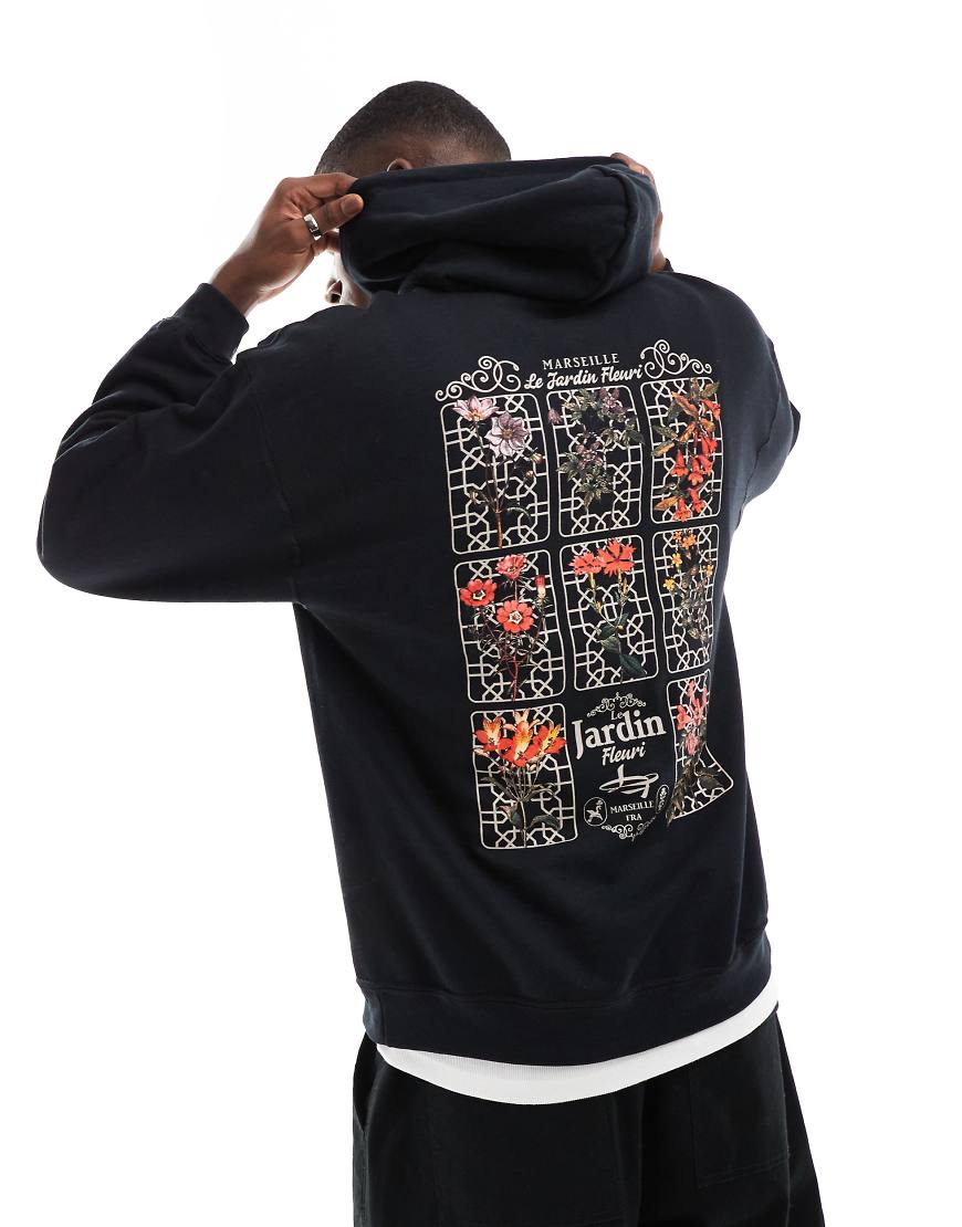 ASOS DESIGN - Oversize-Kapuzenpullover in Schwarz mit Blumen-Print ASOS DESIGN - Oversize-Kapuzenpullover in Schwarz mit Blumen-Print von ASOS DESIGN