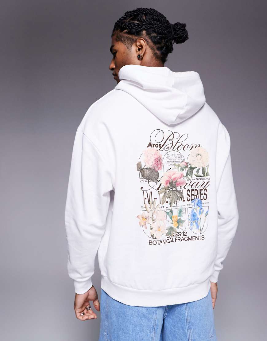 ASOS DESIGN - Oversize-Kapuzenpullover in Weiß mit Blumen-Grafikprints ASOS DESIGN - Oversize-Kapuzenpullover in Weiß mit Blumen-Grafikprints von ASOS DESIGN