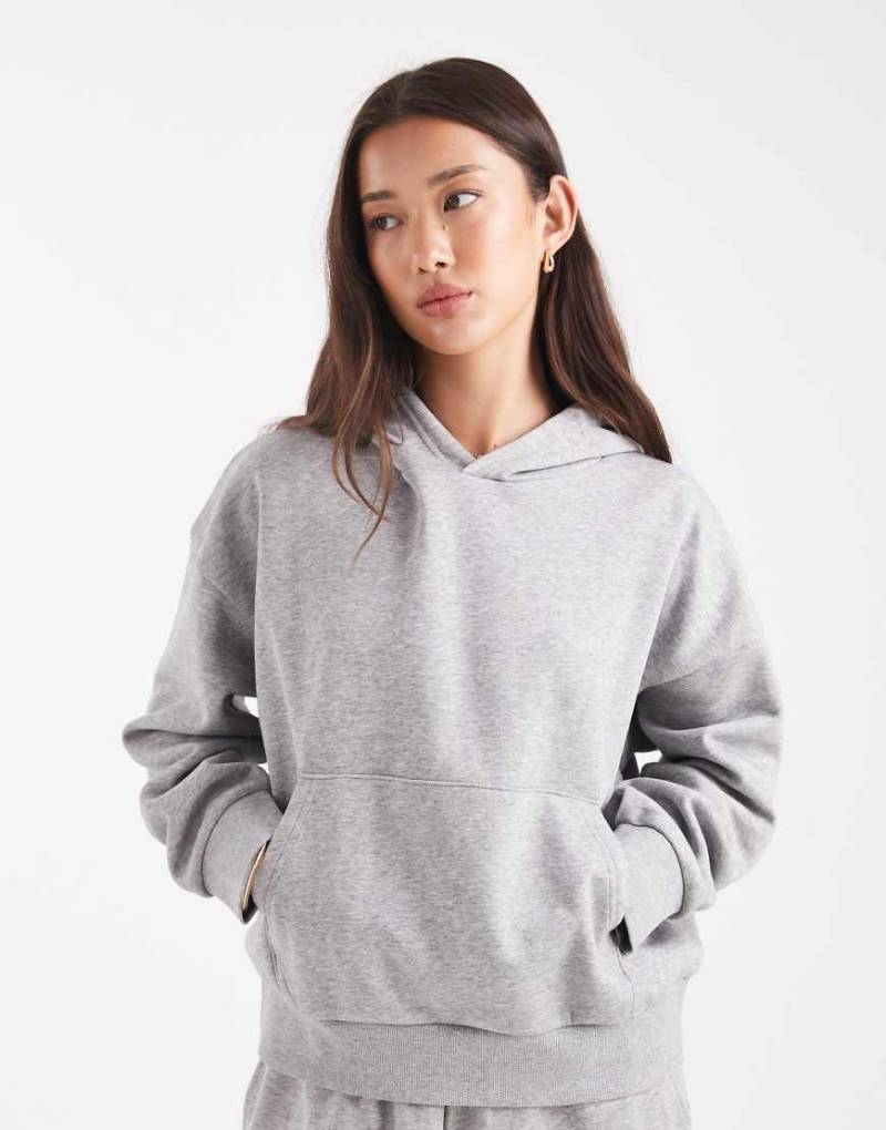 ASOS DESIGN - Oversize-Kapuzenpullover in grau meliert mit weicher Innenseite von ASOS DESIGN