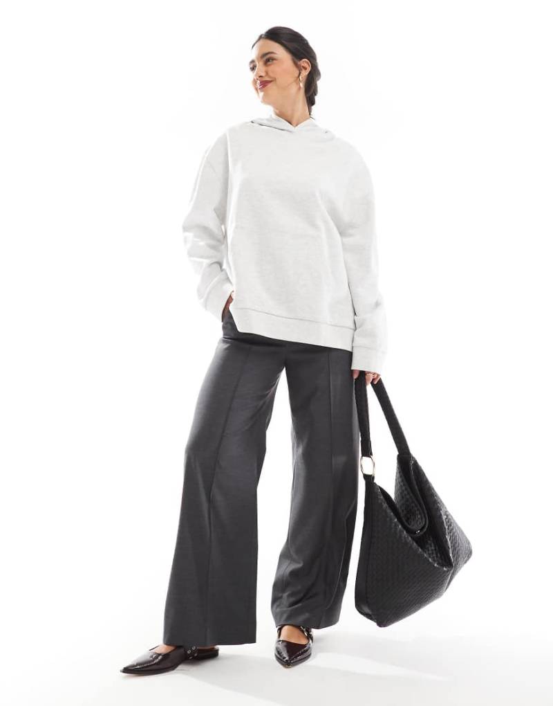 ASOS DESIGN - Oversize-Kapuzenpullover in meliertem Eisgrau von ASOS DESIGN