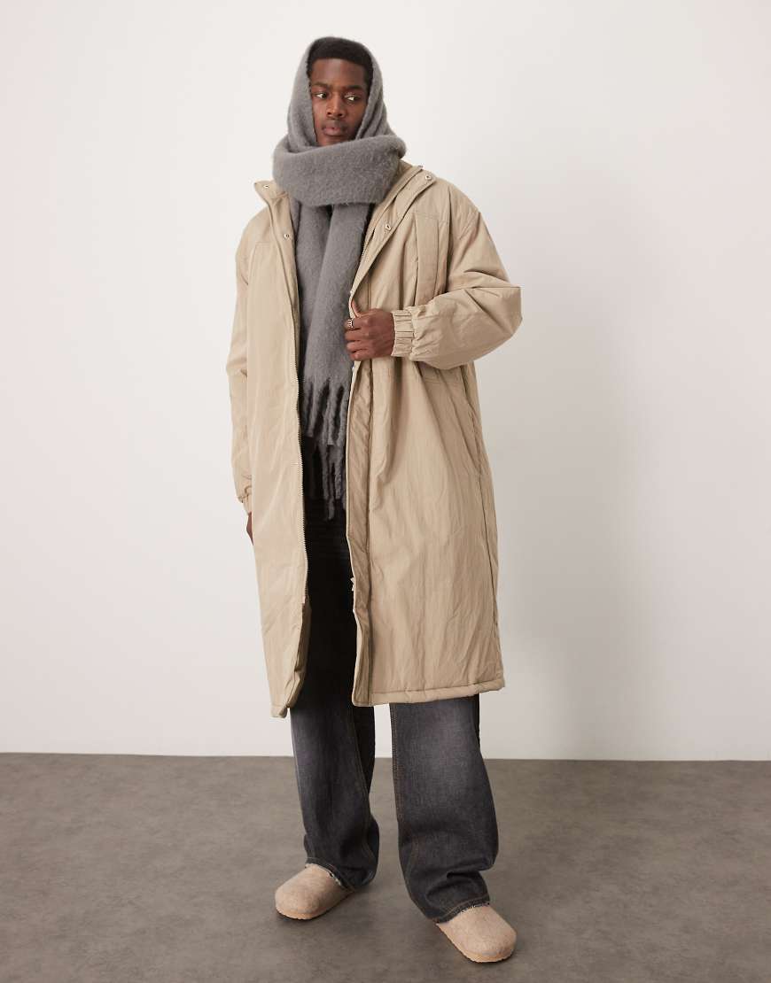 ASOS DESIGN - Oversize-Parka in Stein-Neutral von ASOS DESIGN