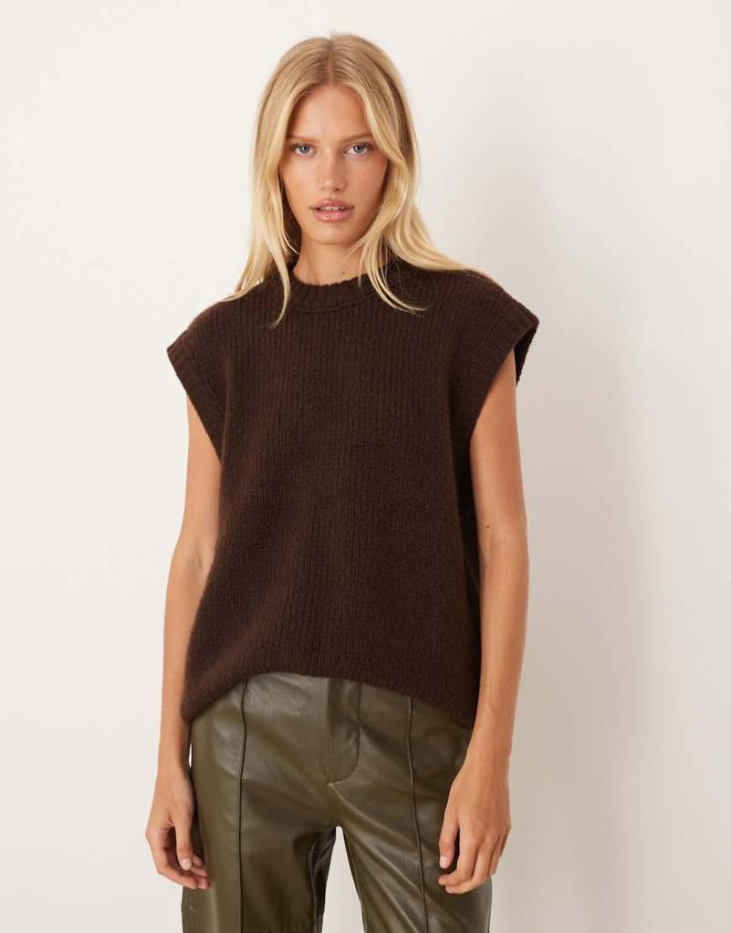 ASOS DESIGN - Oversize-Pullunder in Schokobraun-Brown von ASOS DESIGN