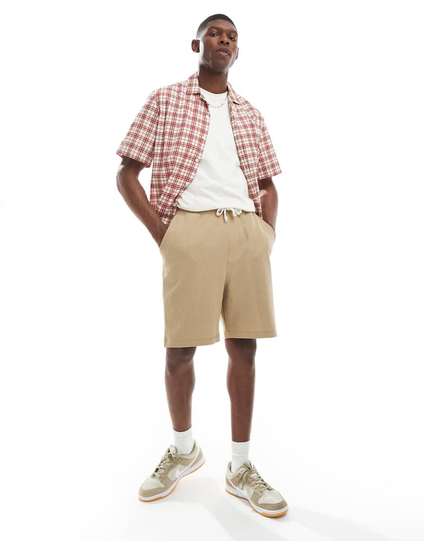 ASOS DESIGN - Oversize-Shorts in Beige mit Waffelstruktur-Neutral ASOS DESIGN - Oversize-Shorts in Beige mit Waffelstruktur-Neutral von ASOS DESIGN