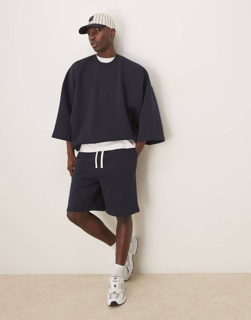 ASOS DESIGN - Oversize-Shorts in Marineblau, Kombiteil von ASOS DESIGN