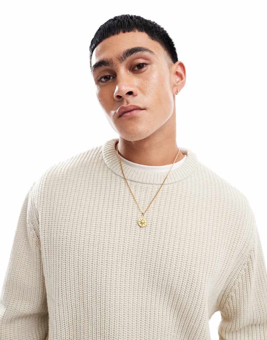 ASOS DESIGN - Oversize-Strickpullover in Hellbeige mit Patentmuster-Neutral ASOS DESIGN - Oversize-Strickpullover in Hellbeige mit Patentmuster-Neutral von ASOS DESIGN