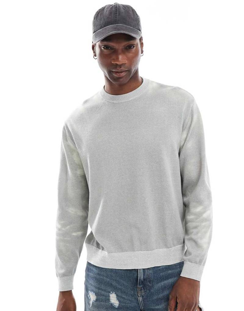 ASOS DESIGN - Oversize-Strickpullover mit kastigem Schnitt aus Thermo-Stoff mit Farbwechsel-Effekt-Bunt von ASOS DESIGN