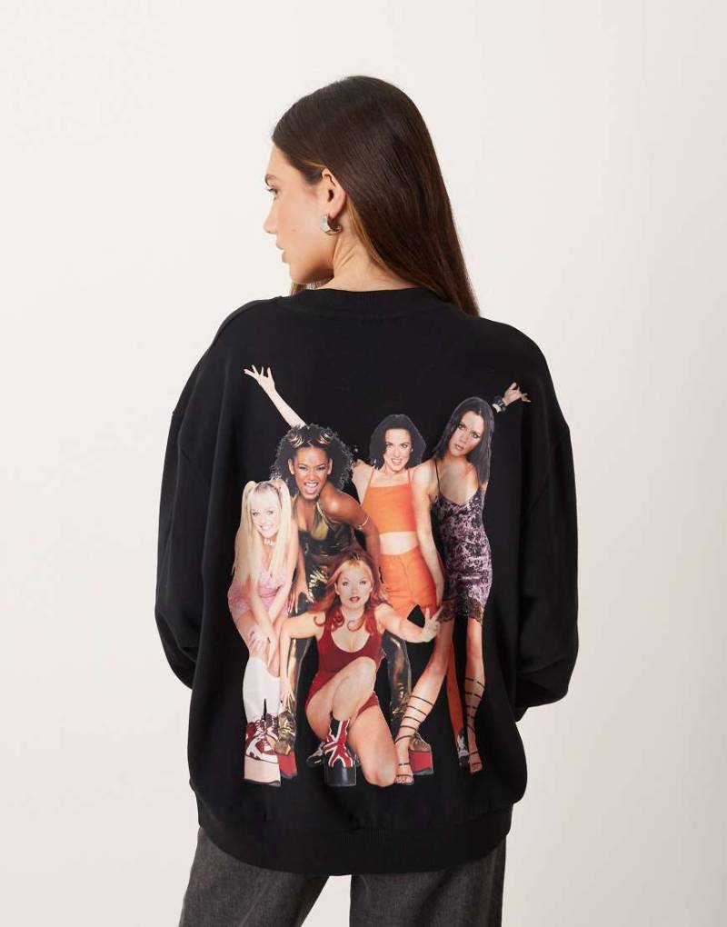 ASOS DESIGN - Oversize-Sweatshirt in Schwarz mit „Spice Girls"-Print von ASOS DESIGN
