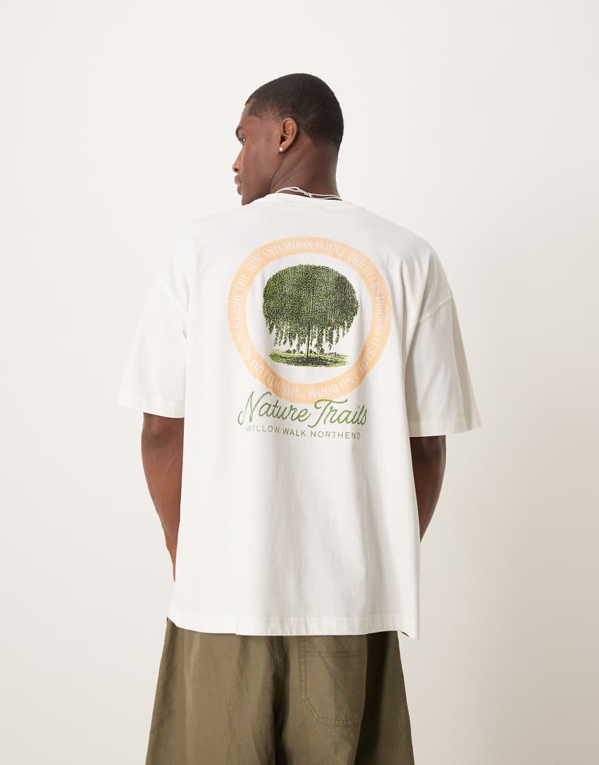 ASOS DESIGN - Oversize-T-Shirt in Cremeweiß mit Landschaftsgrafik-Print ASOS DESIGN - Oversize-T-Shirt in Cremeweiß mit Landschaftsgrafik-Print von ASOS DESIGN
