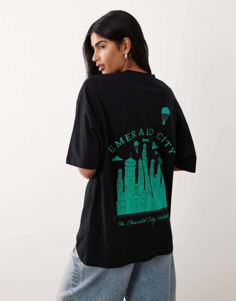 ASOS DESIGN - Oversize-T-Shirt in Schwarz mit „WICKED"-Print von ASOS DESIGN