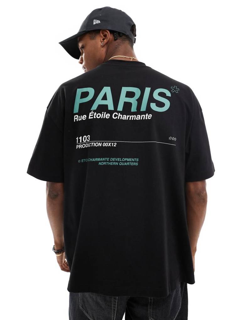 ASOS DESIGN - Oversize-T-Shirt in Schwarz mit Rückenprint von ASOS DESIGN